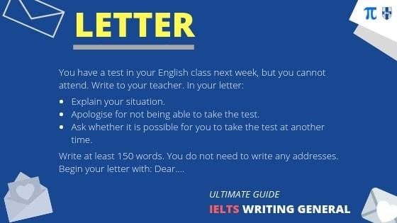 ví dụ về cách viết thư bằng tiếng Anh trong IELTS general training